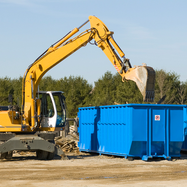 are there any restrictions on where a residential dumpster can be placed in Moon Lake